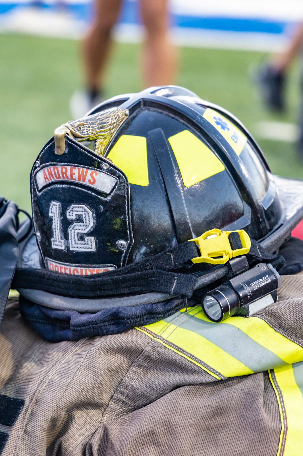 Firefighter helmet number 12